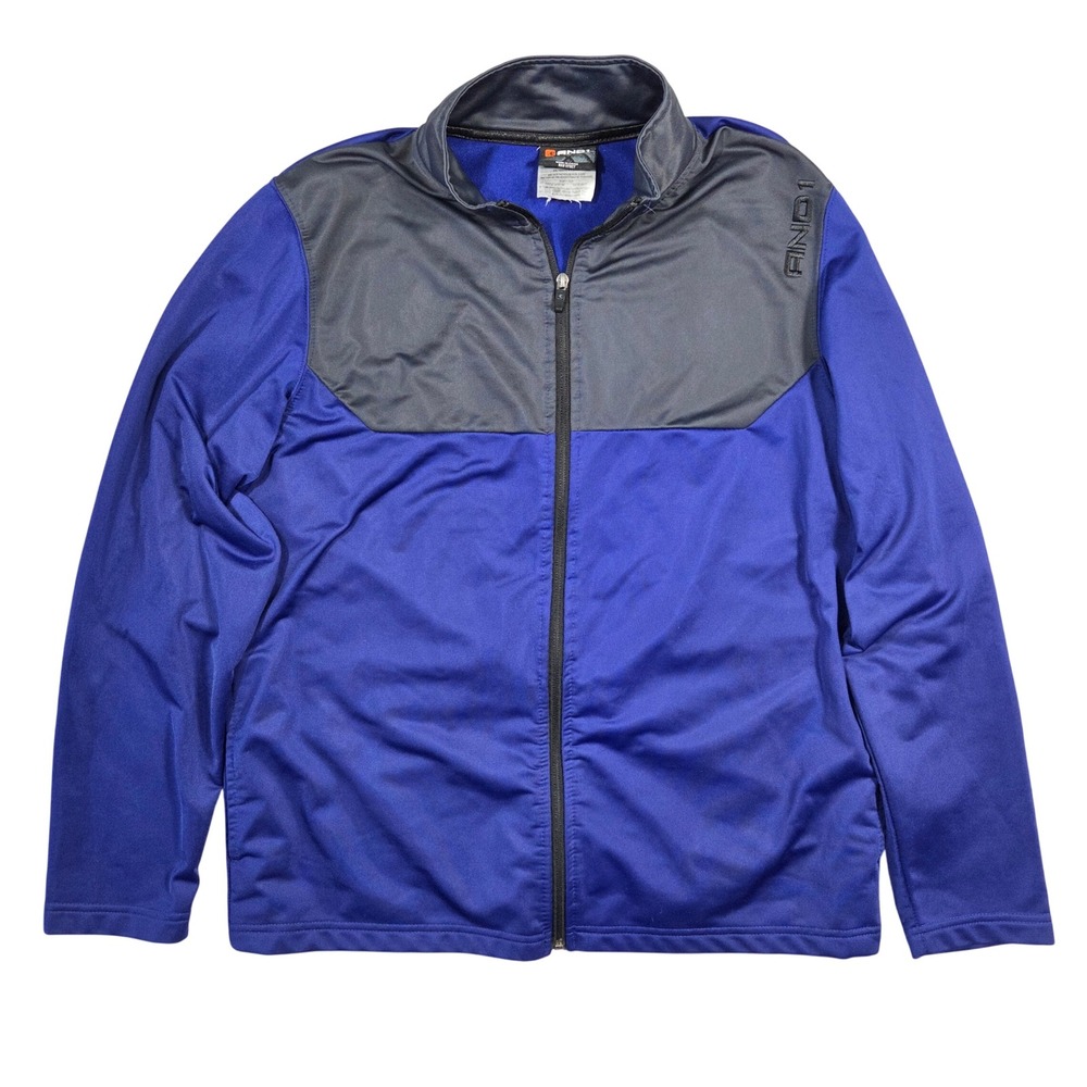 Vintage AND1 Mens Track Jacket Blue Gray Athletic Zip L Y2k Streetwear Hiphop‎